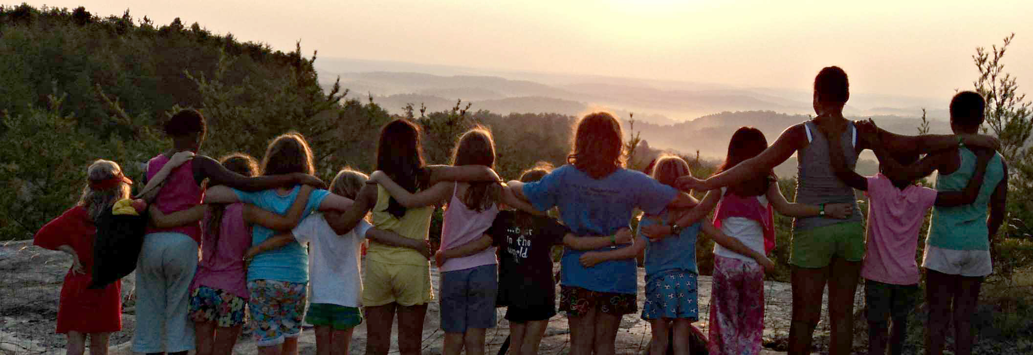 campers sunrise overlook mountains Camp Toccoa Overnight summer camp northeast Georgia